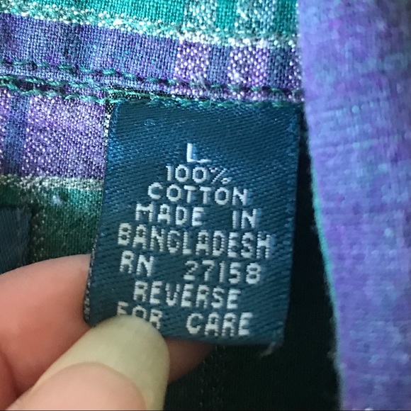 Vintage Loafers by Reed St. James Striped Plaid Shirt Men's Size L 1990's Large - Picture 11 of 15